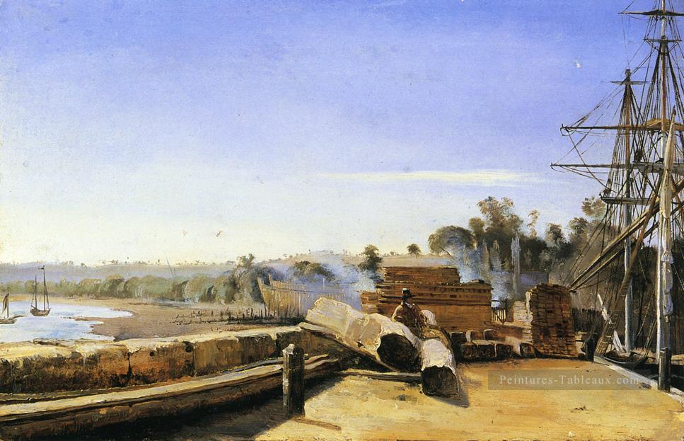 Chantier naval à Honfleur Jean Baptiste Camille Corot Peintures à l'huile